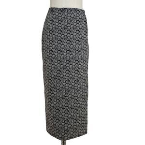 Heimstone Paris Midi Wrap Skirt Black Abstract Printed